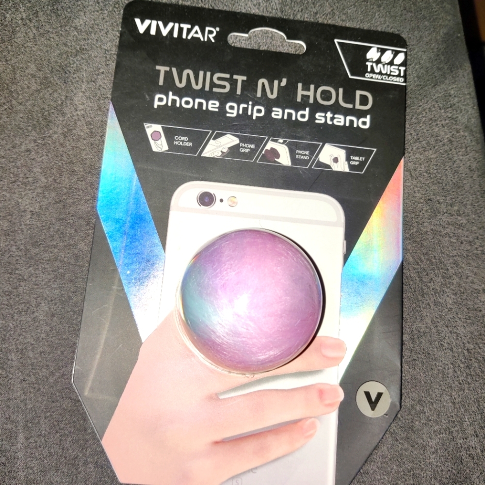 Vivitar Fuzzy Pink Phone Grip and Stand